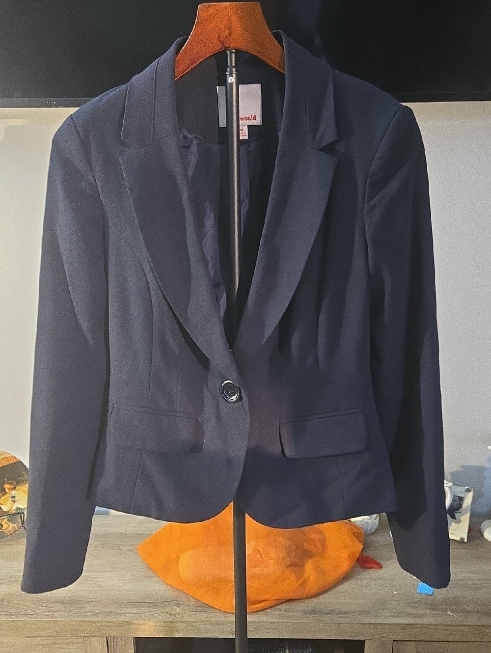 Classic Navy Single-Button Women's Blazer by Would